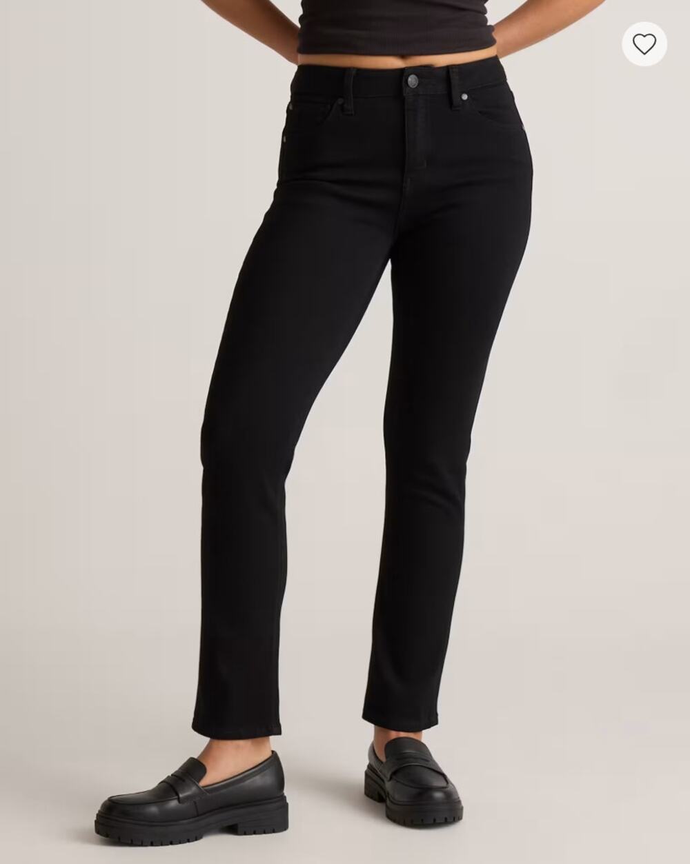 Quince Women Jeans 30/26 Slim Straight Mid-Rise Stretch